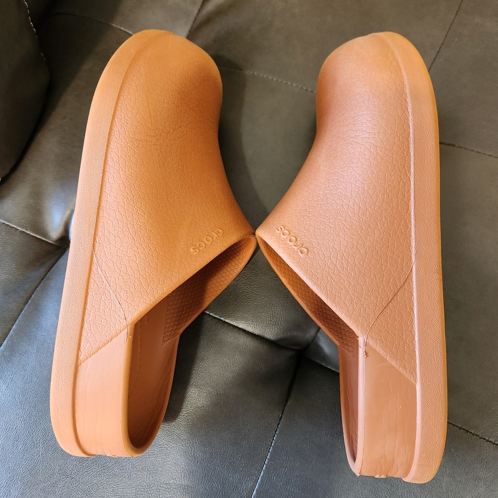 CROCS Women's Slip-On Clogs in Terracotta Orange - Picture 7 of 10